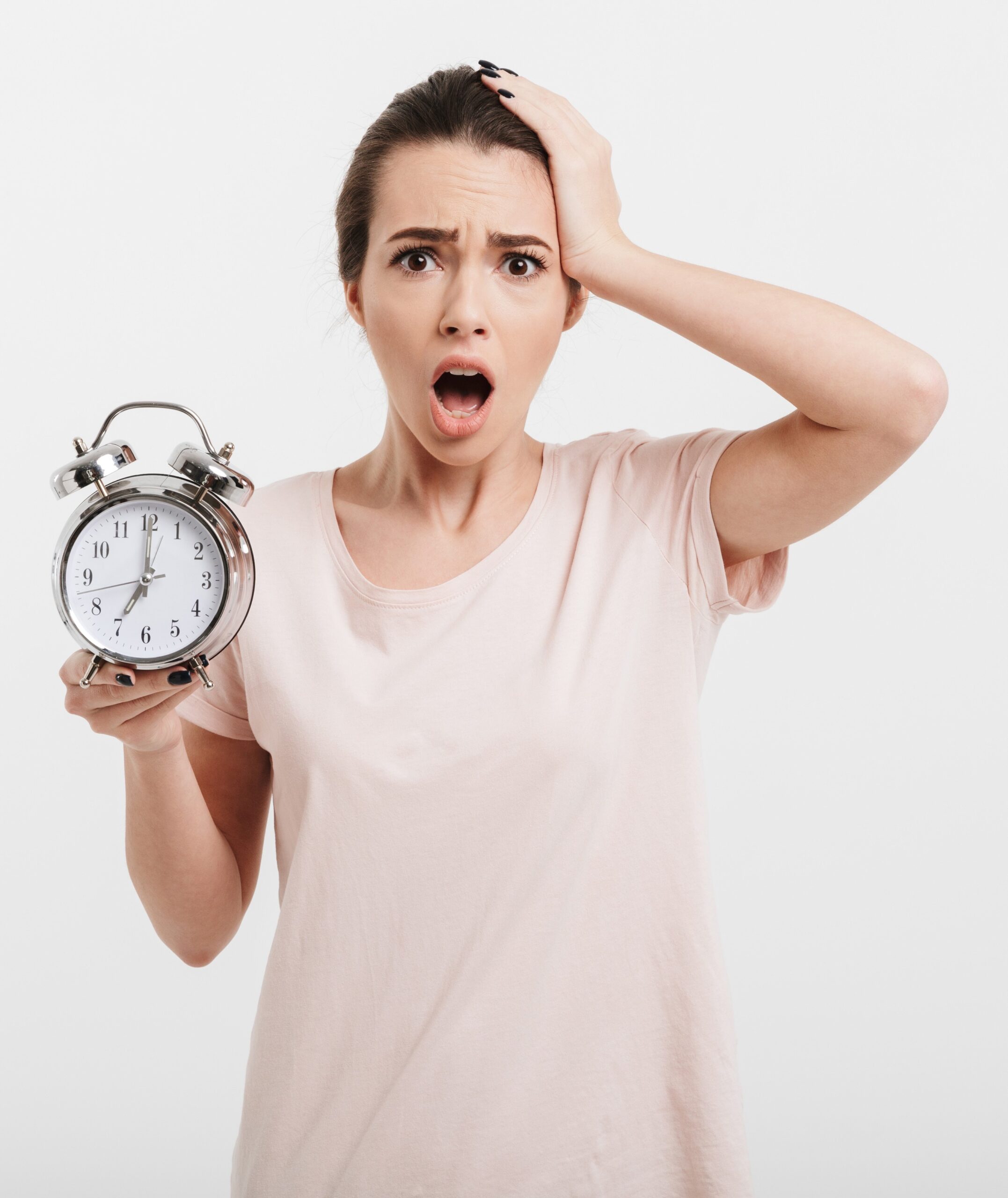 woman worried about time